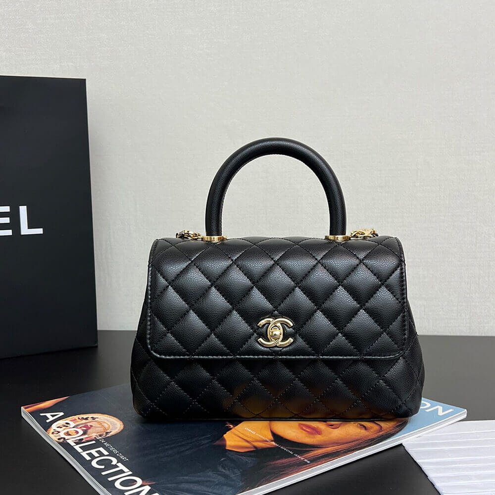 Ch**el Large Flap Bag With Top Handle(high-end grade)
