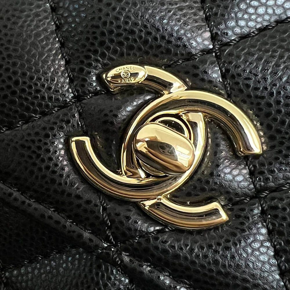 Ch**el Large Flap Bag With Top Handle(high-end grade)