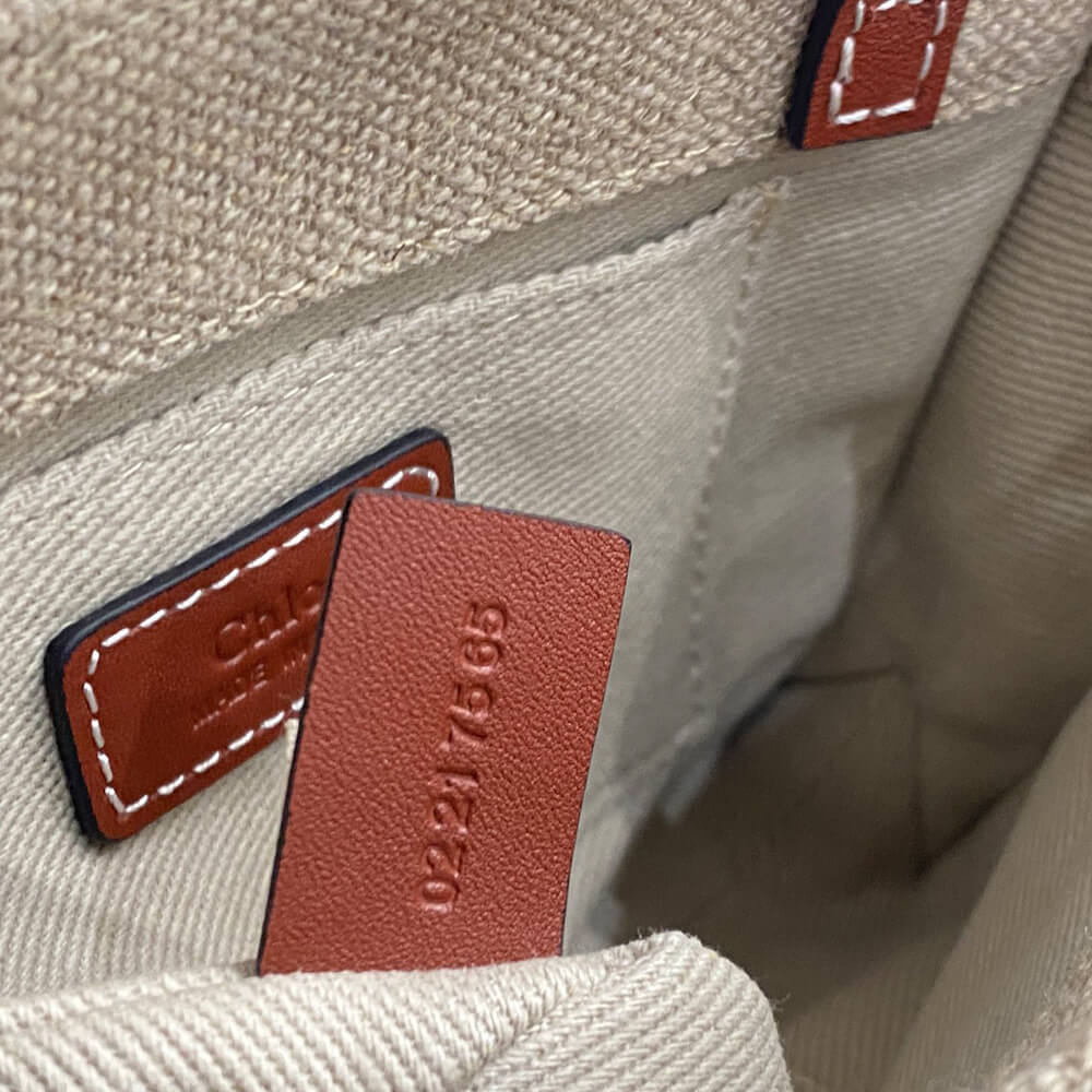 Chloe Mini Woody tote bag in linen