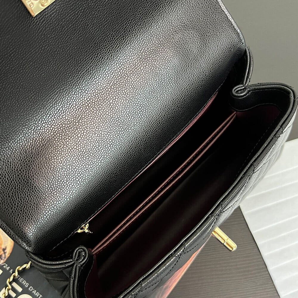 Ch**el Large Flap Bag With Top Handle(high-end grade)