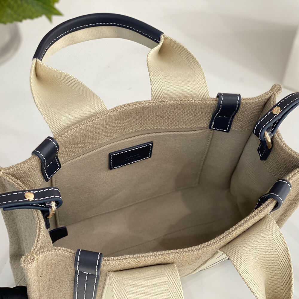 Chloe Small Woody tote bag in linen