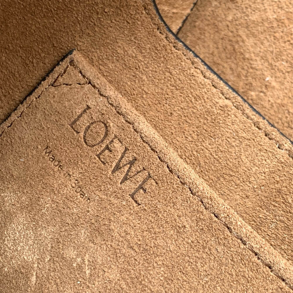 L0ew* Small Gate bag in soft calfskin and jacquard