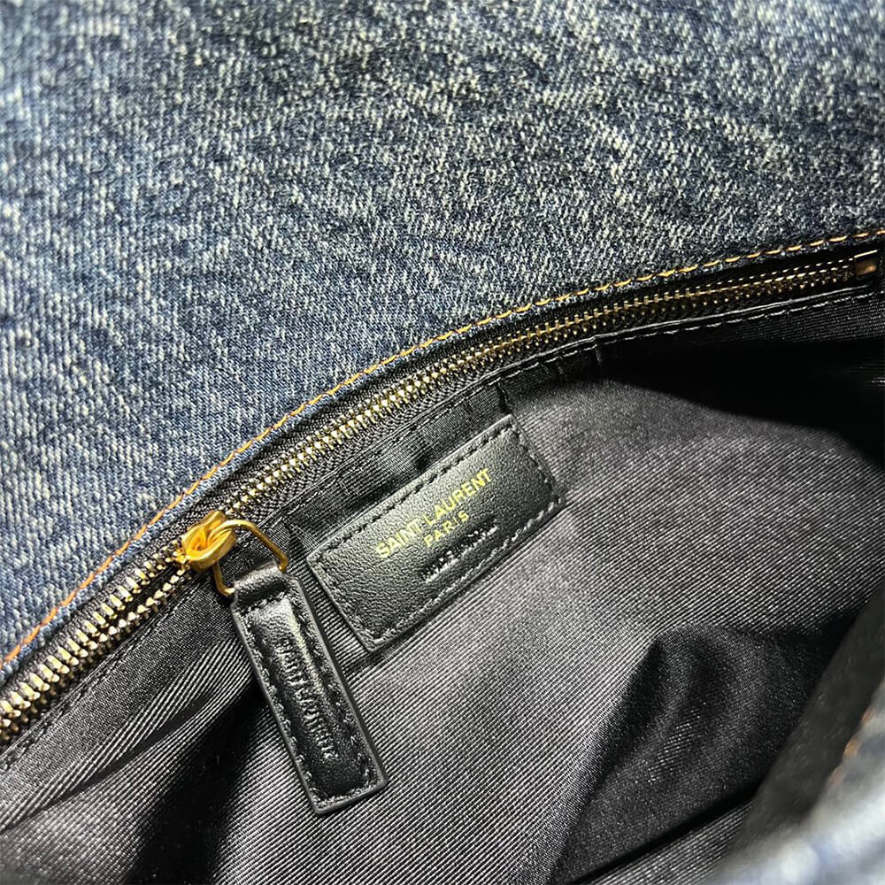 Y51 PUFFER SMALL IN SUEDE AND DENIM